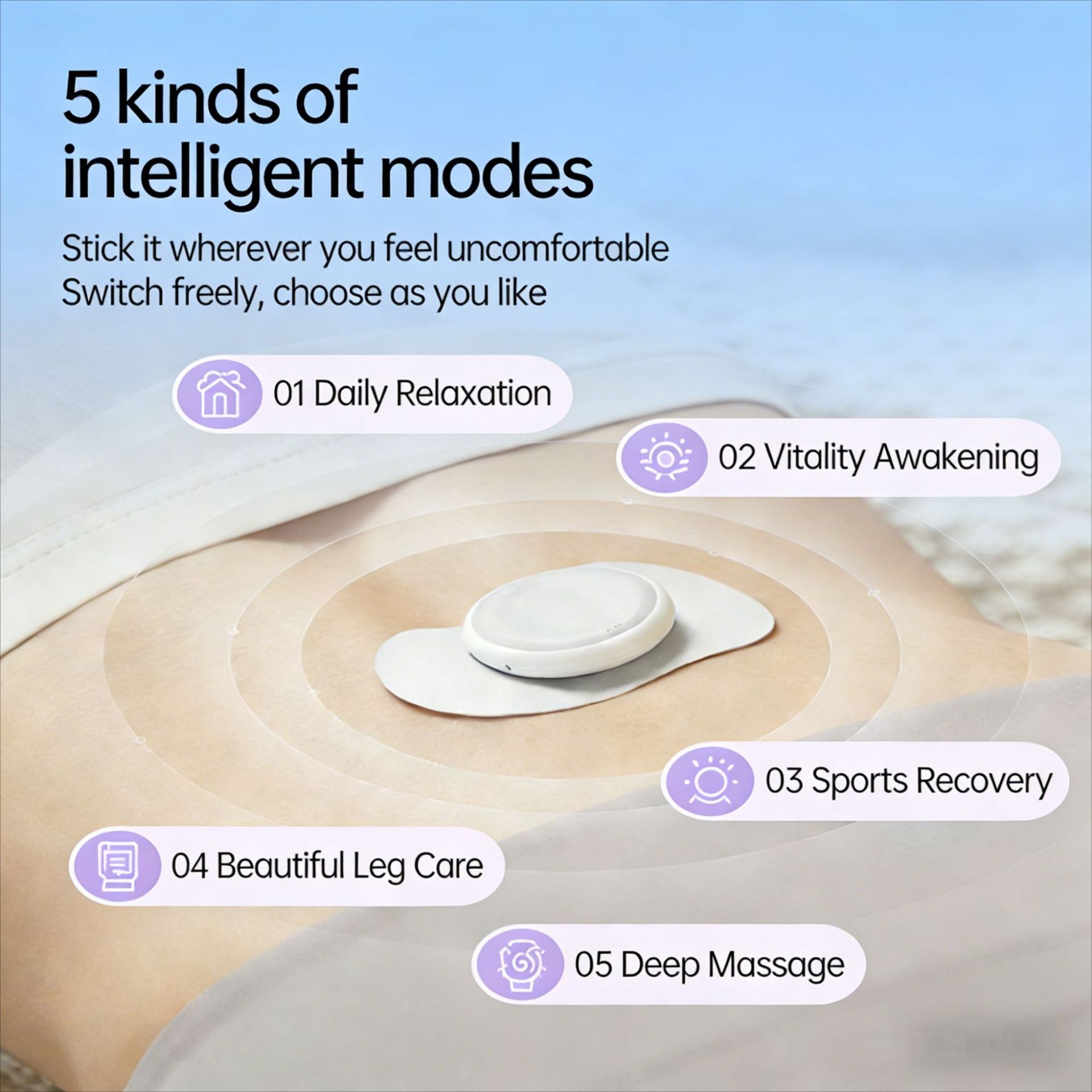 Portable Pulse Massager for Neck Waist Legs and Arms