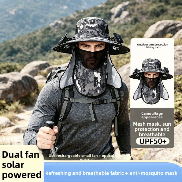 Solar Rechargeable Cooling Fan Hat
